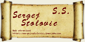 Sergej Stolović vizit kartica